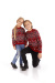 Семейные свитера "снежный" красный 3шт