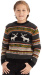 Детский свитер чёрный с оленями