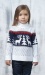 Детский свитер с оленями "Белый Олаф"