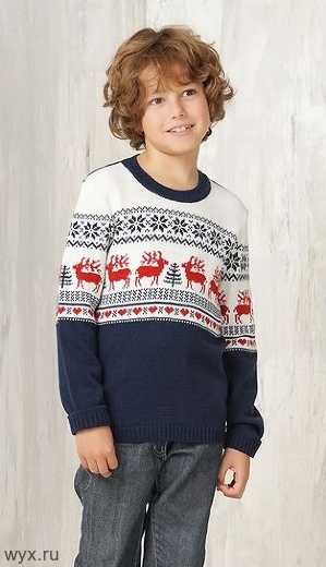 Детский свитер с оленями "Флемминг"